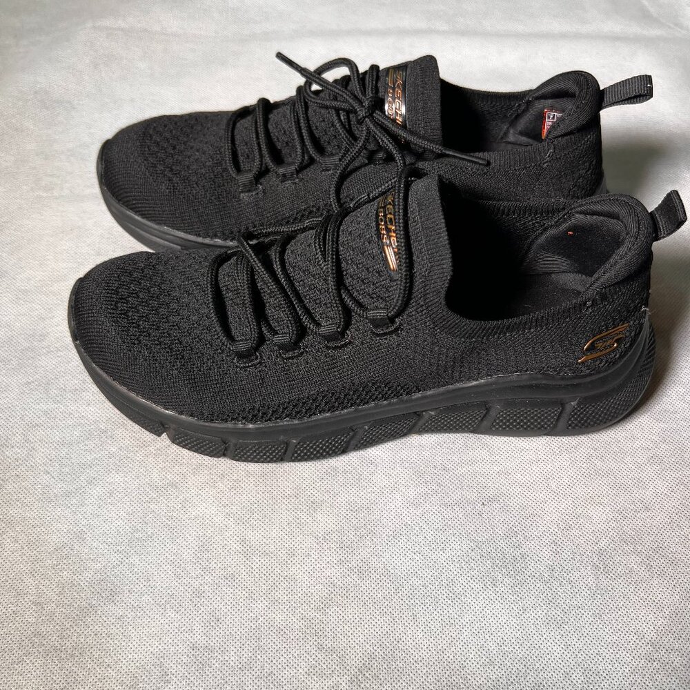 BOBS by Skechers Women's Athletic Sneakers - Black Fabric Upper